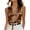 *Brown, variant on VBVC Women's Satin Sleeveless Collared Blouse, Ladies' Lightweight V-Neck Tank Top, Elegant Solid Color Work Cami For Women,Beige,S-3XL