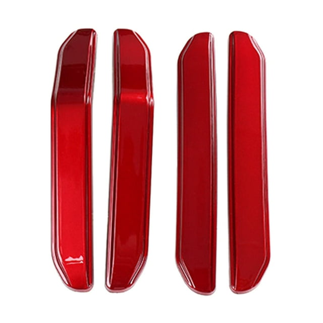 Paquete de 4 tiras protectoras para borde de puerta Sunnimix Protector contra arañazos antichoque modelo 3 Rojo