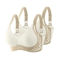 thumbnail image 2 of Yxbdin 2 Pack Plus Size Bras for Women Adjustable Strap Supportive Bra Seamless Wireless Bralettes for Large Breast M, 2 of 5