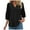 Black, variant on GEWSEY Womens Dressy Casual Blouses 3/4 Sleeve V Neck Ruffle Tops Business Ladies Summer 2025 Trendy Work Shirt White, 3XL