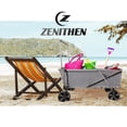 thumbnail image 5 of Zenithen Jumbo Folding Portable Wagon with X-Large All Terrain Wheels, Grey, 5 of 5