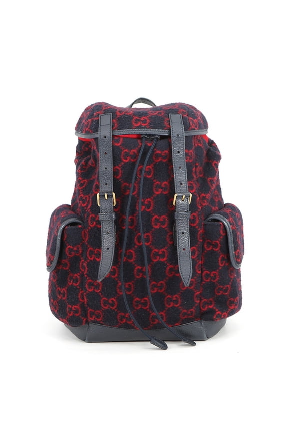 Pre-Owned Gucci GG Wool Backpack 598184 GUCCI Handbag Men's