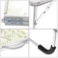 thumbnail image 4 of Unique Bargains Table Pliable pour Ordinateur Portable, Table de Pique-Nique Portable, Tables de Lit, Collations, Bureaux de Lecture, Blanc Vert, 4 of 5
