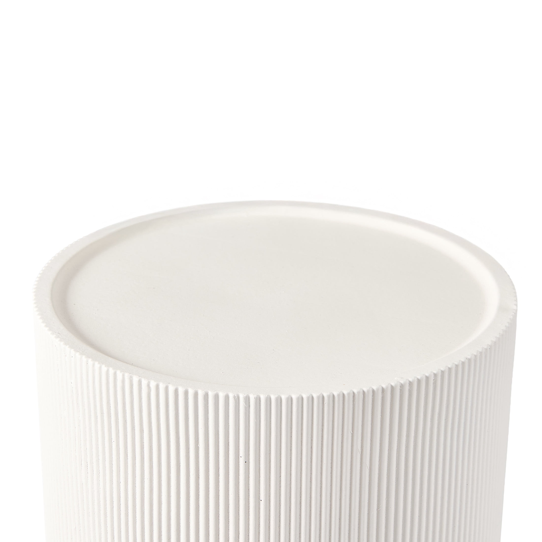 Christopher Knight Home 22.24"H MGO Pedestal Plant Stand, Travertine-Look Display Column, White