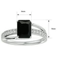 thumbnail image 5 of SuperJeweler 1 3/4 Carat Emerald Shape Black Onyx and Diamond Ring In Sterling Silver For Women, 5 of 5