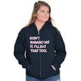 thumbnail image 3 of Dont Sugarcoat It Cute Sweet Foodie Unisex Fleece Graphic Zip Up Hoodie Brisco Brands 2X, 3 of 5