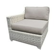 thumbnail image 4 of TK Classics Fairmont 3-Piece Wicker Patio Sofa in Beige and Gray, 4 of 5
