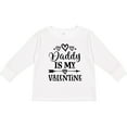thumbnail image 3 of Inktastic Daddy is My Valentine Holiday Girls Long Sleeve Toddler T-Shirt, 3 of 5