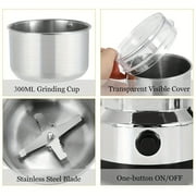 Electric Coffee Grinder and Spice Grinder, Stainless Steel Coffee Bean Grinder Herb Grinder for Spices with Stainless Steel Blades Removable Clear Cover