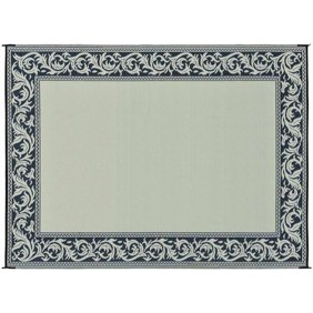 Fireside Patio Mats Hawaiian Blue 5 Ft X 7 Ft Polypropylene