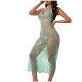 thumbnail image 2 of uublik Women's Clothing Mesh Pajamas Valentine's Day Night Gowns Soft Loungewear Sleepwear Green, 2 of 6