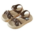 thumbnail image 2 of Bixock Toddler Girls Slide Sandals Kids Shoes Girls Buckle Sandals Non Slip Princess Casual Summer Shoes for Little Kids 3.5-10Years, 2 of 6