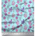 thumbnail image 1 of Soimoi Cotton Cambric Fabric Coral,Octopus & Jellyfish Ocean Print Sewing Fabric Yard 56 Inch Wide, 1 of 1