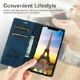 thumbnail image 5 of Allytech iPhone 11 Pro Wallet Case(5.8 inch 2019), Lightweight PU Leather Magnetic Cover Kickstand 2 Card Slots & 1 Cash Holder Shockproof TPU Back Flip Women Men Case for iPhone 11 Pro 5.8", Blue, 5 of 7