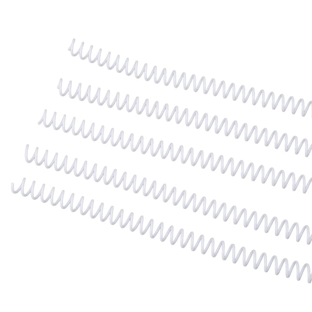 TruBind 6mm (1/4") Spiral Binding Coils - 12 Inch, 4:1 Pitch, Black, 100 Pack - Binds Up To 30 Sheets
