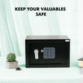 thumbnail image 5 of Vaiyer Steel Alloy Electronic Safe Box with Keypad and Keys, 6.7 x 9 x 6.7 in, Office Home Lock Box, 5 of 6