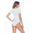 thumbnail image 4 of ACTIVE UNIFORMS Bodysuit For Women's Short Sleeve Round Neck Body Suit Breathable Cotton Stretch (Heater Gray, 3X-Large), 4 of 6