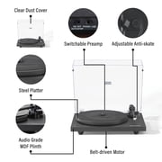 Crosley C6 Vinyl Record Player with Speakers and Bluetooth - Audio Turntables