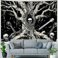 thumbnail image 4 of Skull Tapestry Tree of Life Tapestry Black and White Tapestry Snake Gothic Tapestry Moon Tapestry Wall Hanging for Room, Bedroom, 4 of 6