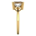 thumbnail image 3 of Clara Pucci 14K Yellow Gold 2.82ct Champagne Three-Stone Ring for Women, 3 of 8