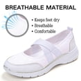 thumbnail image 4 of CHICVOMEY Women's Slip-On Sneakers - Mary Jane Walking Sneakers with Elastic Straps & Cushioned Sole - Breathable Platform Flats for Daily Travel, 4 of 9