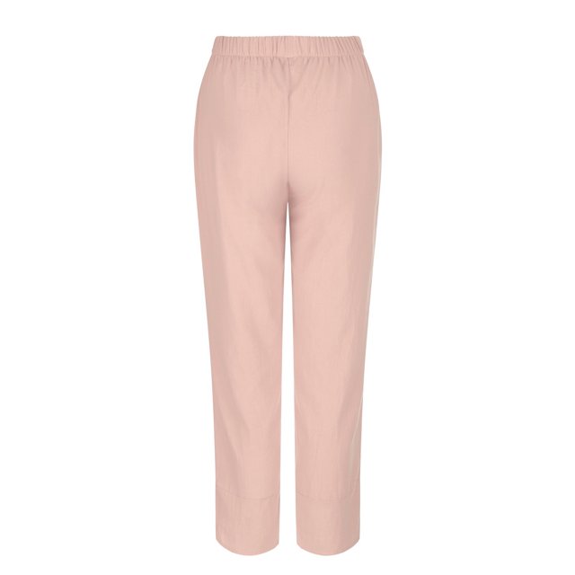 Pantalones de algodón de color liso para mujer: cintura alta, corte holgado, perfectos para estar por casa y para el día a día