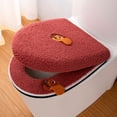 thumbnail image 2 of Gnwei Toilet Seat Warmer Cover,Bathroom Soft Thicker Warmer with Zipper Snaps Fixed Stretchable Washable Fiber Cloth Toilet Seat Covers Pads Easy Installation& Cleaning, 2 of 7