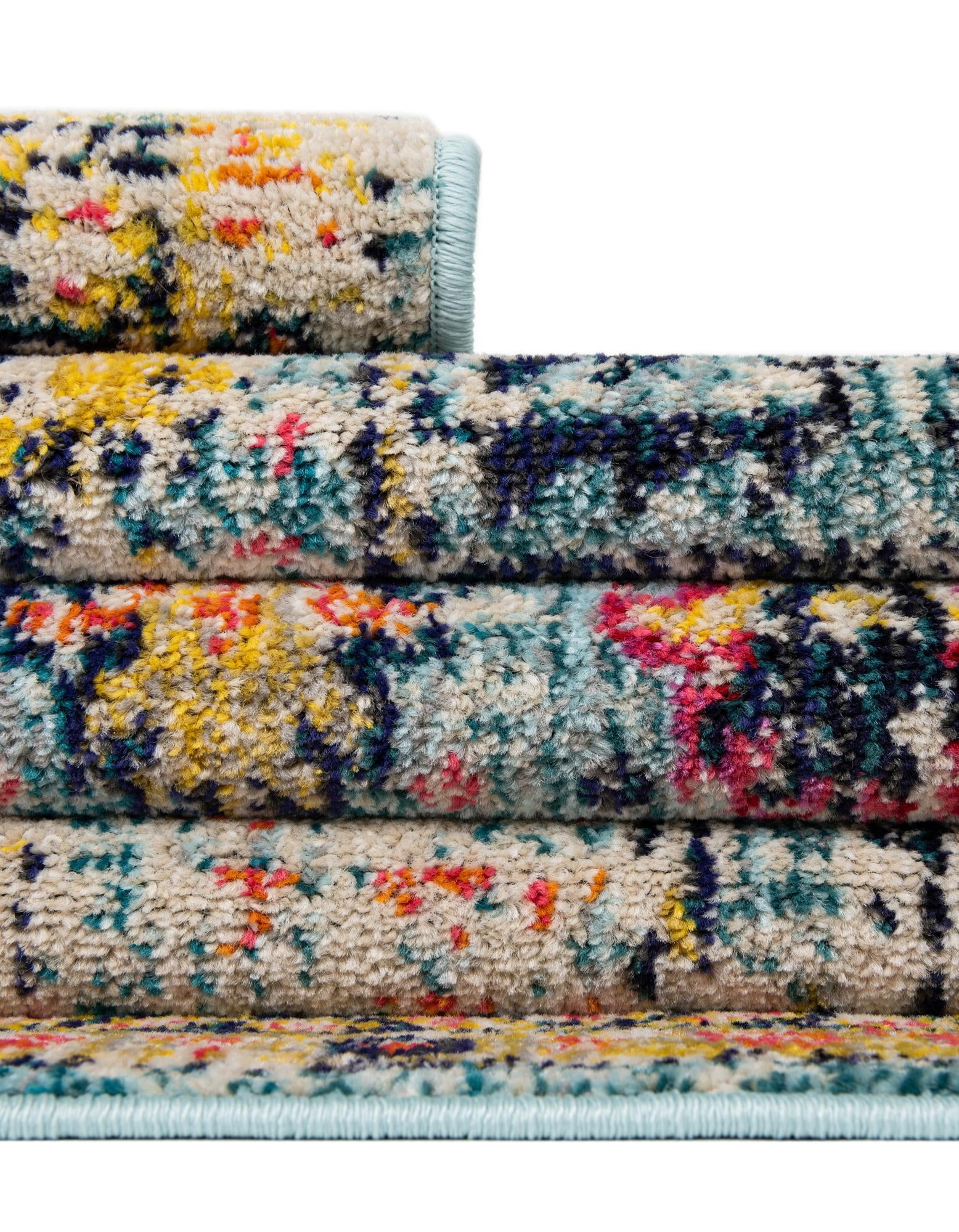 Unique Loom Monterey Collection Area Rug - Adobe (8' x 10' Rectangle Blue/Beige)