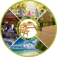 thumbnail image 6 of Danolapsi 6-Person/8-Person Circular Outdoor Wooden Table Picnic Table Set For Patio Backyard Garden With 3/4 Long Benches, 6 of 6