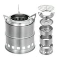 thumbnail image 5 of BIMZUC Portable Stainless Steel Lightweight Wood Stove Alcohol Burner for Outdoor Cooking Picnic BBQ Camping Backpacking Survival Gear (6.2 inches / 15.8 cm Height, 0.99 lbs / 450g Weight), 5 of 6