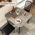 thumbnail image 2 of EDTara Dining Table Set for 2, Kitchen Table and Chairs with Chamfer Design, 3 Piece Dining Room Set with Cushion Seats for Small Spaces, Home Kitchen, Apartment, 2 of 7