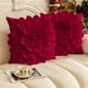 thumbnail image 1 of Red and Green Floral Pillow Cover Square Sofa Cushion Case for Home Decor, 1 of 7