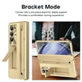 thumbnail image 6 of ELEHOLD Case For Samsung Galaxy Z Fold 7, Luxury Gold Plated Lens Frame Protector Kickstand Hinge-Safe Foldable Protection Case with Front Screen Film+Stylus,Gold, 6 of 9
