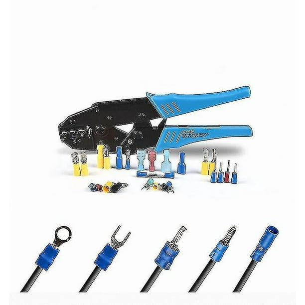 Professional Insulated Ratchet Crimper Cable Wire Terminals Electrical Plier Crimping Tool