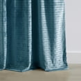 thumbnail image 2 of Martha Stewart Wave Embossed Velvet Curtain Panel Pair, Blue, Pole Top/Back Tab, 100% Polyester, 37"W x 95"L, Adult, 2 of 5