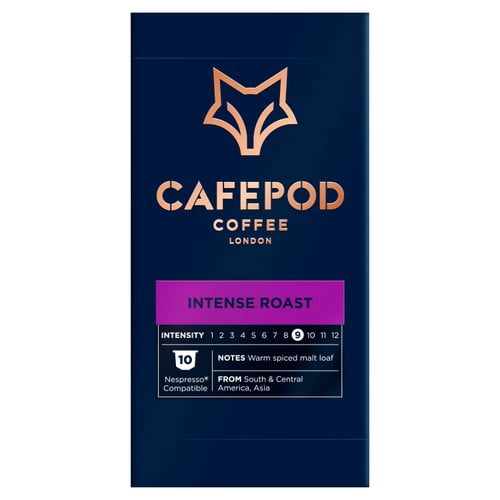 CafePod Intense Roast Nespresso Compatible Aluminium Coffee Pods, 10 pods per pack, British Import (Pack of 3)