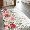 thumbnail image 2 of Pink Spring Floral Area Rugs 3'x5', Washable Small Throw Rugs for Living Room Bedroom, Weeping Romantic Flowers Pastoral Indoor Outdoor Rug Non-Slip Low Pile Carpet Runner Reversible Floor Mats, 2 of 8