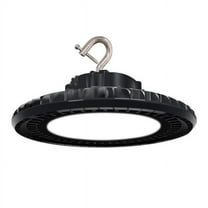 Ledsion 5EHB-240W-120V-40KBK 240W 38400 Lumens 100-277V SMD2835 LED 4000K, UL Driver, Black Ring & Hook UFO High Bay Light, White