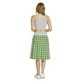 thumbnail image 5 of Women's Green Traditional Vertical Lines A-line Printed Skirt Casual Wear, XL, Green White, by Ambesonne, 5 of 6