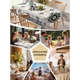 thumbnail image 5 of Gray Beige Boho Table Cloth, Ethnic Tribe Southwestern Vintage Waterproof Tablecloth for Rectangle Tables, Reusable Washable Fabric Table Cover for Restaurant Kitchen Dining Tables 54"x108", 5 of 6
