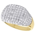 thumbnail image 3 of 10K Yellow Gold Round Diamond Statement Pinky Ring 14mm Mens Pave Band 2.25 CT., 3 of 5