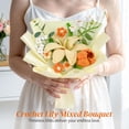 thumbnail image 3 of Lewondr Crochet Flower Bouquet, Yellow Handmade Knitted Flowers, Crochet Lily Daisy Flower for Valentine’s Day Anniversary Birthday Mother's Day Graduation Gifts, Includes Gift Bag and Greeting Card, 3 of 7