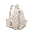 thumbnail image 3 of DYNWAVECA Tennis Racket Bag Tennis Backpack Multipurpose Waterproof Quilted Badminton Racquet Bag Rucksack Daypack for Training Outdoor Beige, 3 of 9