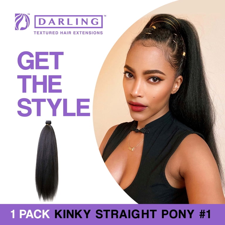 Darling Kinky Straight Wrap Around Ponytail, 26 inch,1, Female