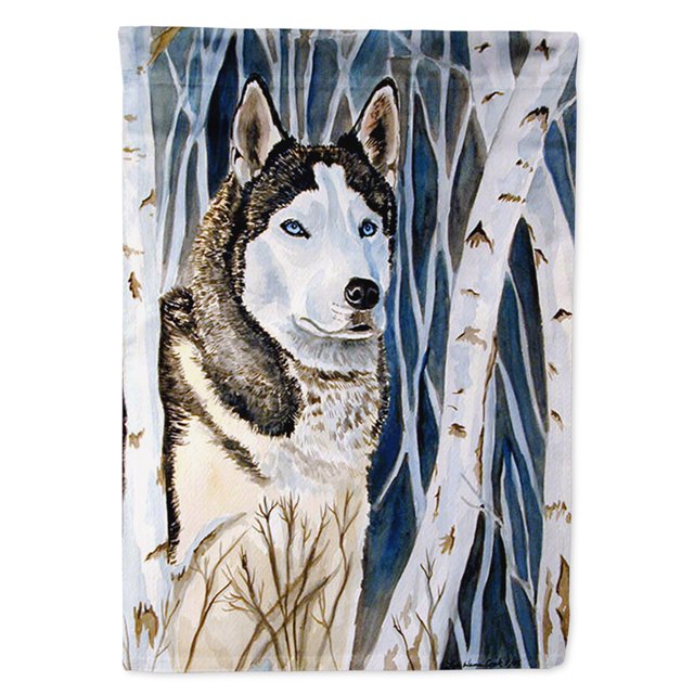 Lienzo con bandera de Husky siberiano Caroline's Treasures 7137CHF Grande Multicolor