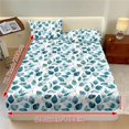thumbnail image 2 of ZIATUBLES Full Size Sheet Set, Breathable Durable Cooling Polyester Spandex Bedding for Bedroom, 3 Pcs Bed Sheets Set - 1 Fitted Sheet, 2 Pillowcases (Leaf, Full), 2 of 5