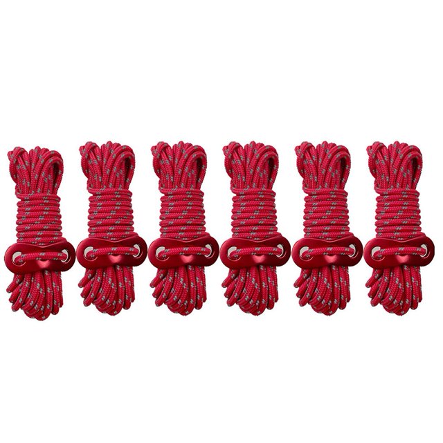 BCLONG 4/6Pcs Multifunctional Tent Rope Reflective Rope Camping Travel Tent Accessories