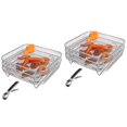 thumbnail image 3 of 6 Pcs  Stackable Air Fryer Racks with Tong Stainless Steel Multi-layer Dehydrator Racks Air Fryer Accessories, 3 of 6