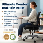 Everlasting Comfort Gel-Infused Memory Foam Seat Cushion for Office Chairs and Car