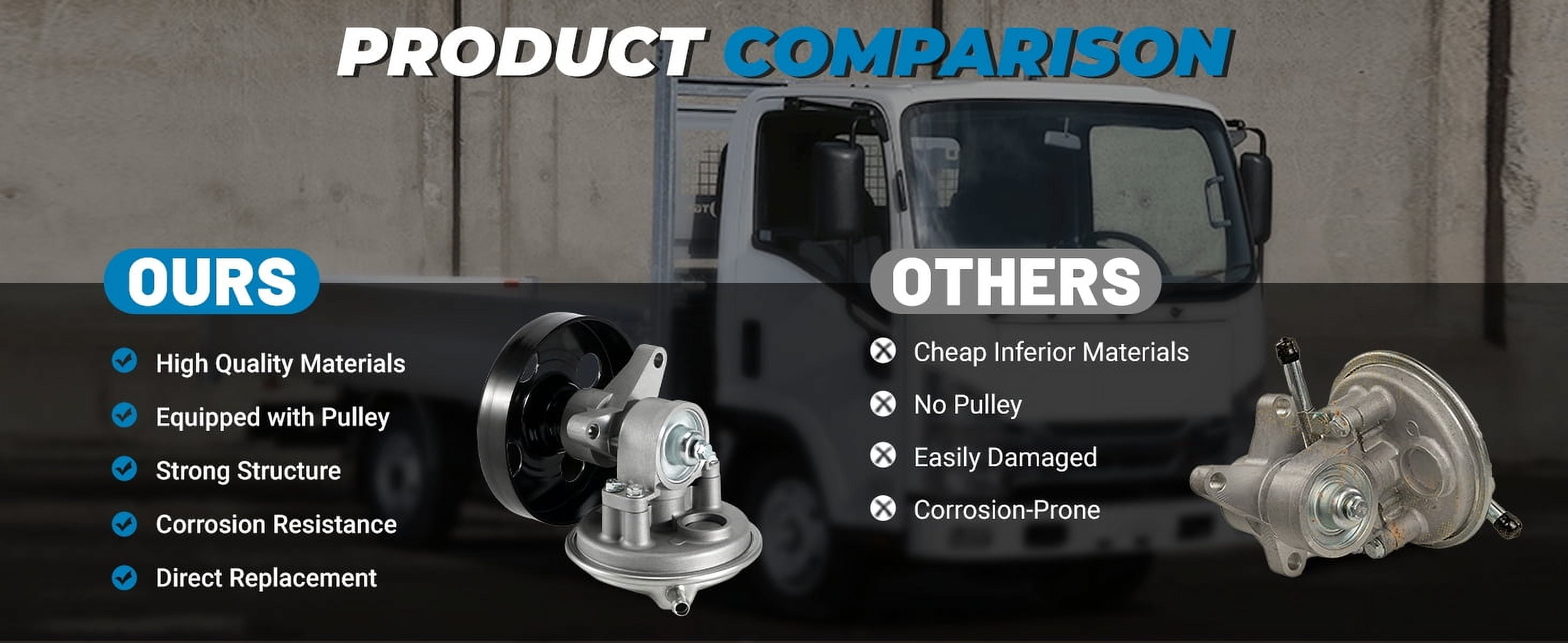 Vacuum Pump For Isuzu NPR/ NPR-HD 1995-2020 V8 L96 LQ4 L31 L05 97241035